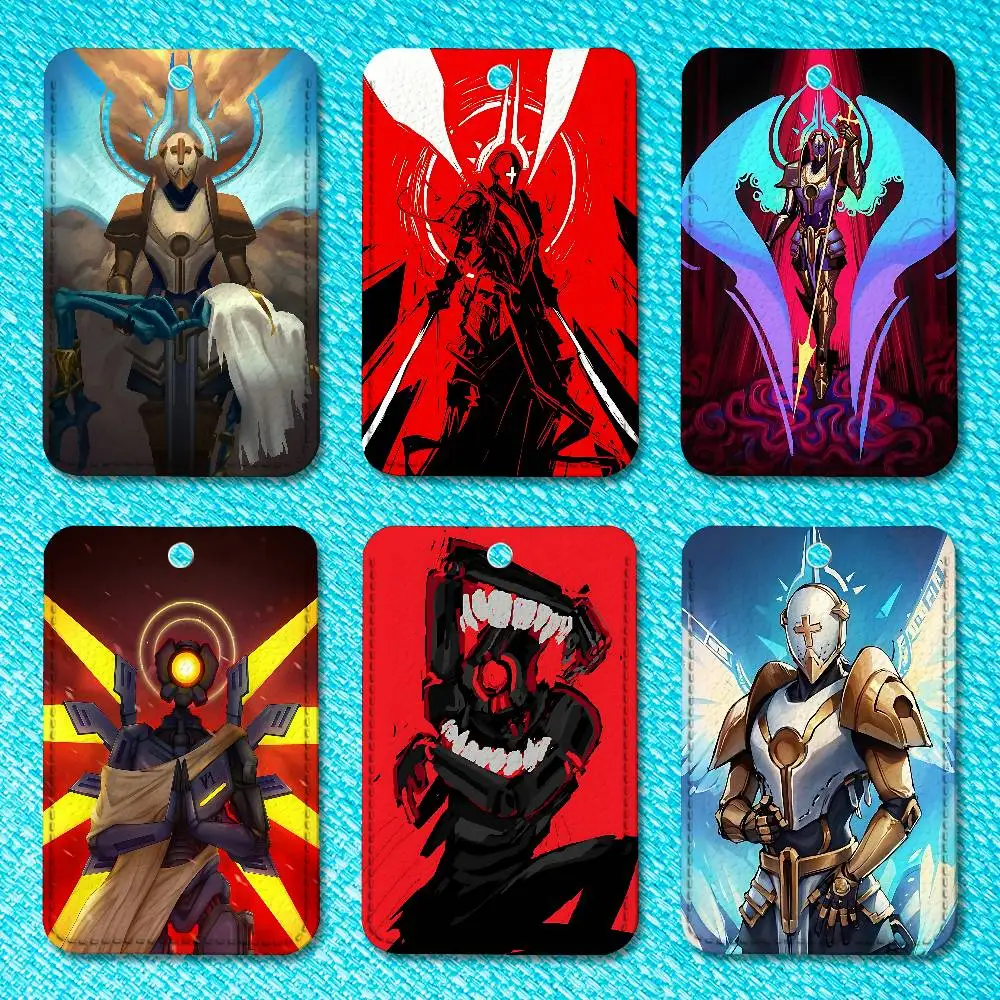 

Game U-ULTRAKILLS-S Key Tag Ring Leather Card Holder Key Ring Rectangle Access Card Holder