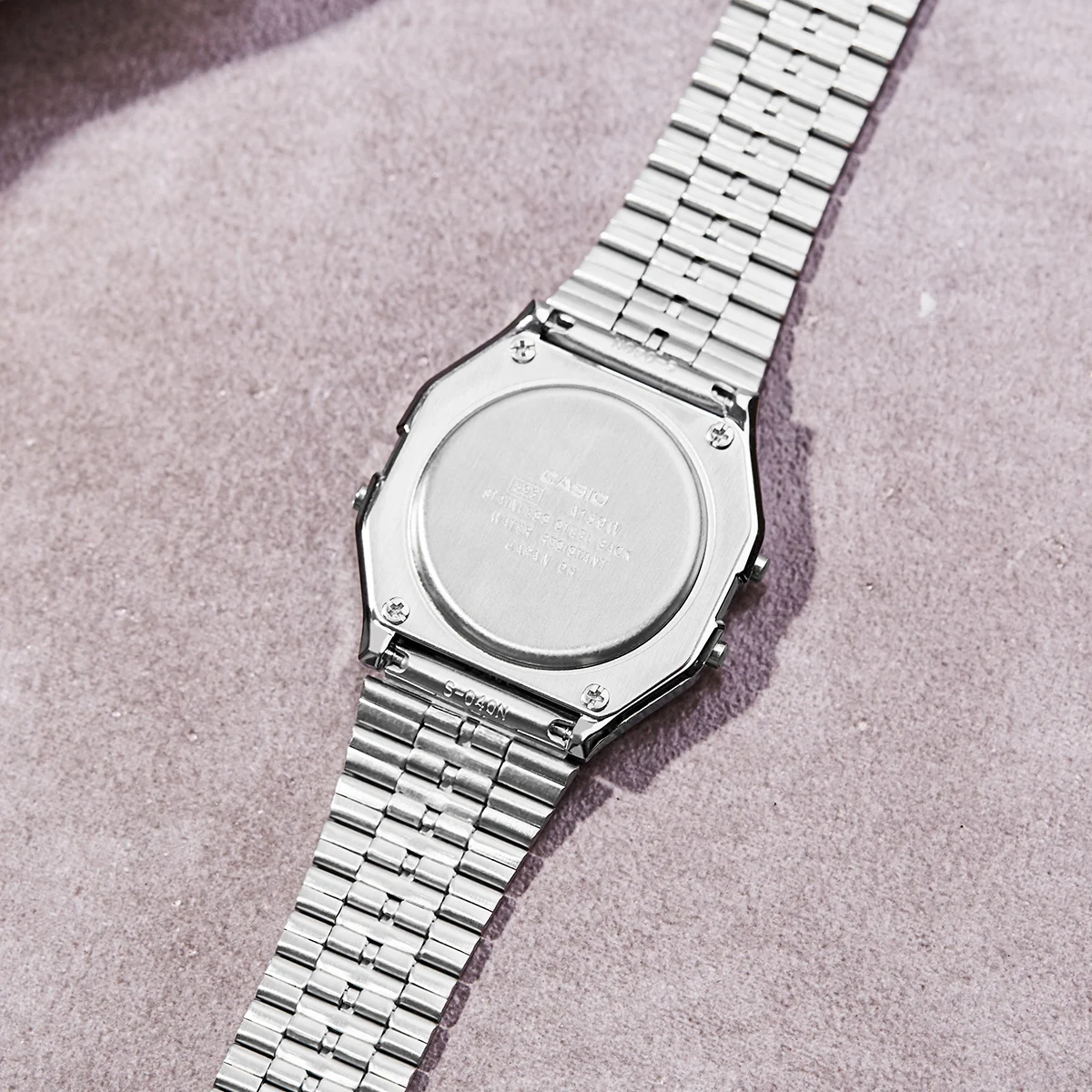 Casio Kleine silber quadratischen uhr für männer Luxus Quarz Wasserdichte Soldat Uhr часы мужские наручные reloj hombre A159W-N1D