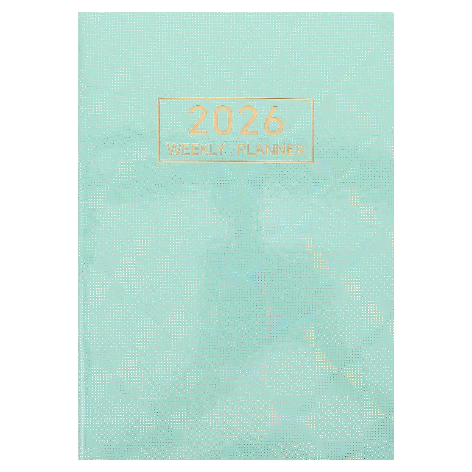 

2026 A5 English Planner Notebook Holographic Cover Monthly Weekly Daily Calendar Organizer Travel Academic Business Journal