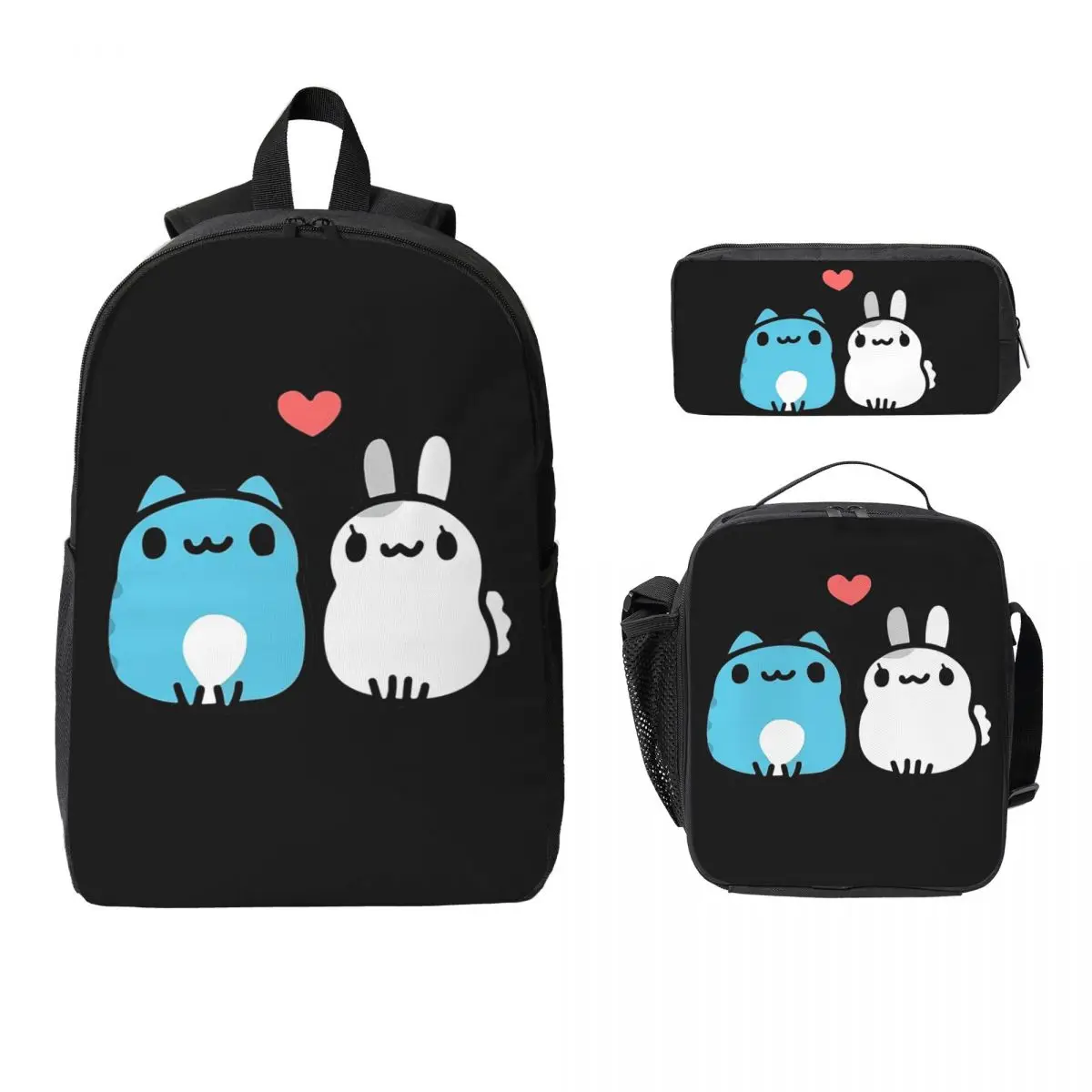 

Comic Cat Bugcat Capoo Bug Cat Backpack Student Boys Girls BookBag School Bag Shoulder Bags 3ps Insulated Lunch Bag Pencil Case