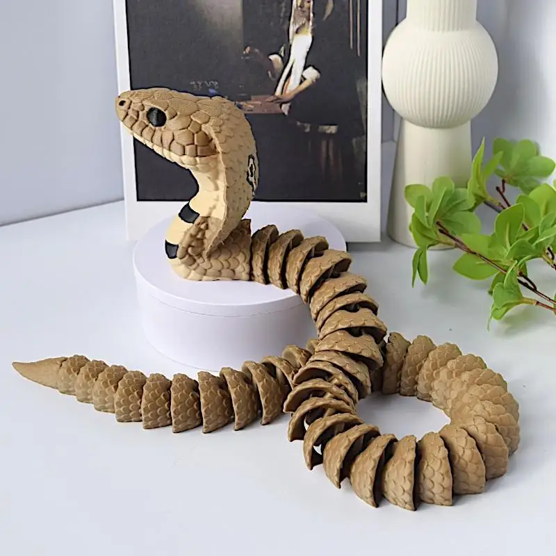 2027**3D Printed King Cobra Statue Realistic Modeling Realistic Modeling Snake Ornaments Tabletop Display*** - view 2