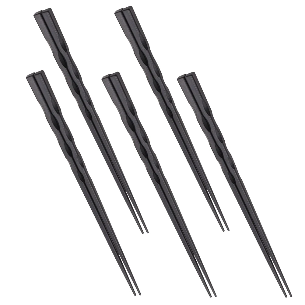 

5 Pairs Fiberglass Japanese Style Chopsticks Chopsticks Non slip Texture Tableware Heat Resistant Japanese Style