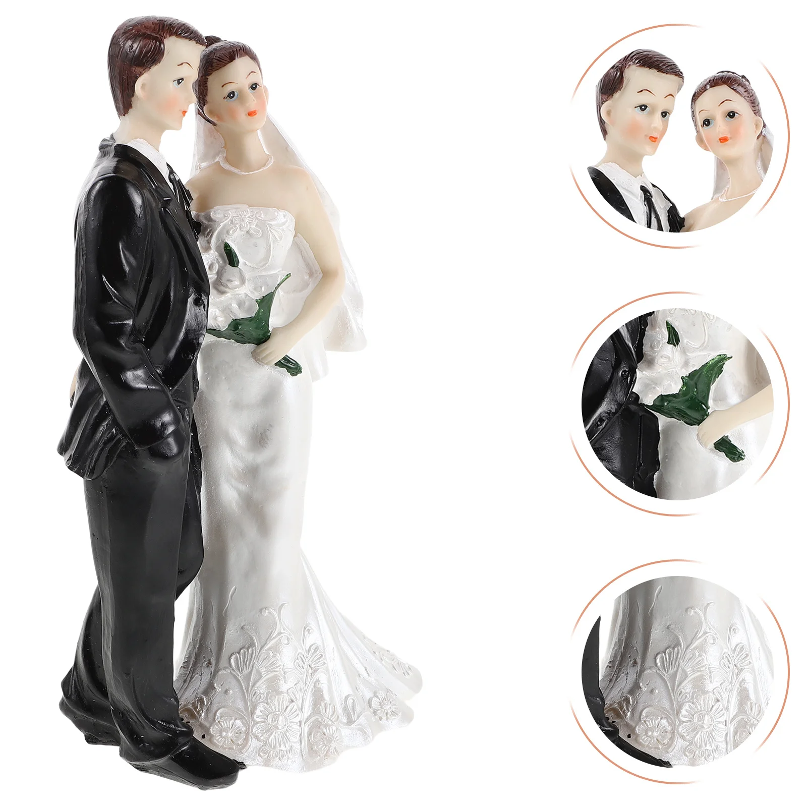 

Wedding Couple Statue Romantic Resin Bride Groom Embracing Sculpture Anniversary Centerpiece Valentine Shelf Decor Wedding
