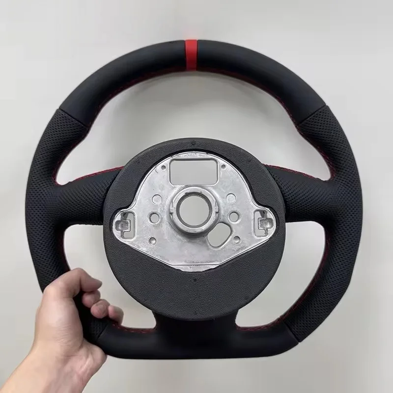 Customized Leather Car Steering Wheel For Audi A3 A4 A5 A6 A7 C6 C8 S3 S4 S5 S6 Q3 Q5 Q7 RS6 RS7 RS5 B8 B9 Steering Wheel - view 2