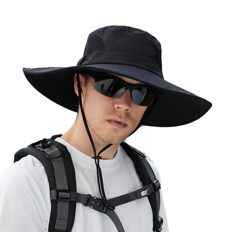 

Fisherman Hat Camping Men's Summer Big Eaves Sunshade Outdoor Hat Mountaineering Sunscreen Breathable Sun Hat Men's Cycling