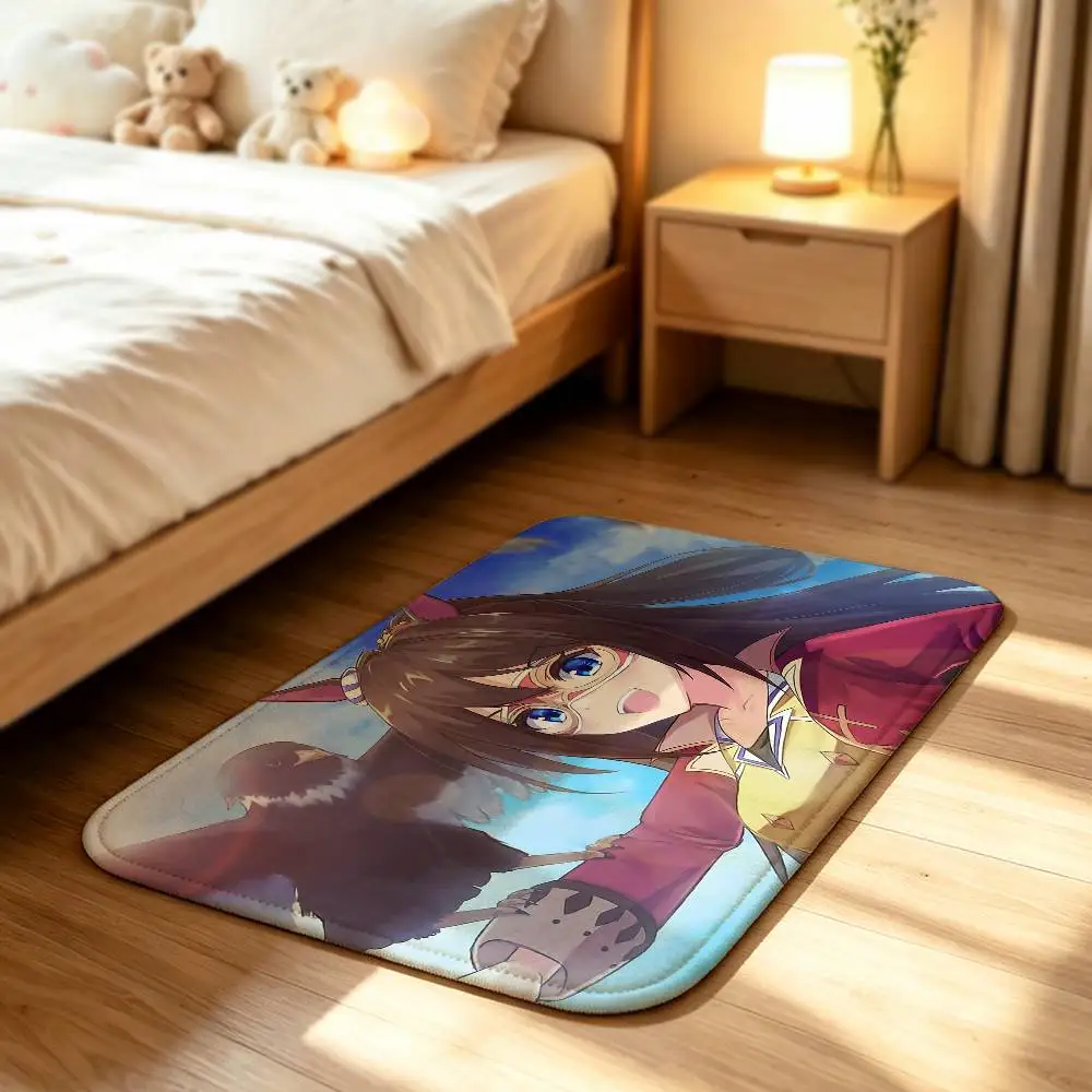 Umamusume-P-D E-El Condor Pasa Soft Comfortable Short Plush Rug Carpet mat Anti‑Slip Floor Mat Machine Washable Home Decor