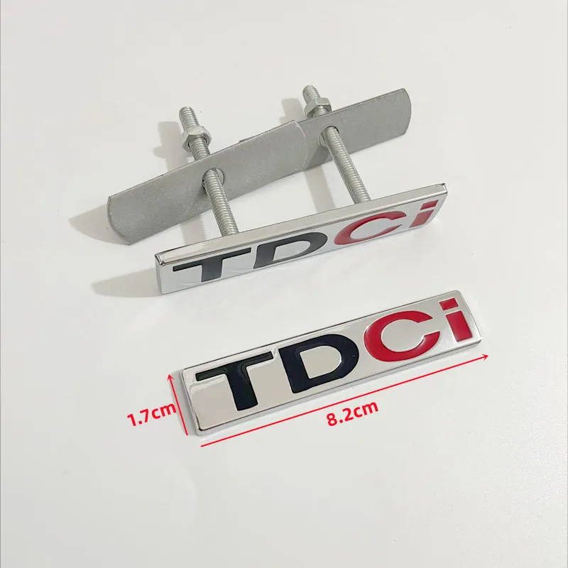 3D Metal Logo TDCI Badge Car Front Grill Emblem Trunk Decal For Ford Fcous Mondeo C Max Fusion Fiesta TDCI Sticker Accessories