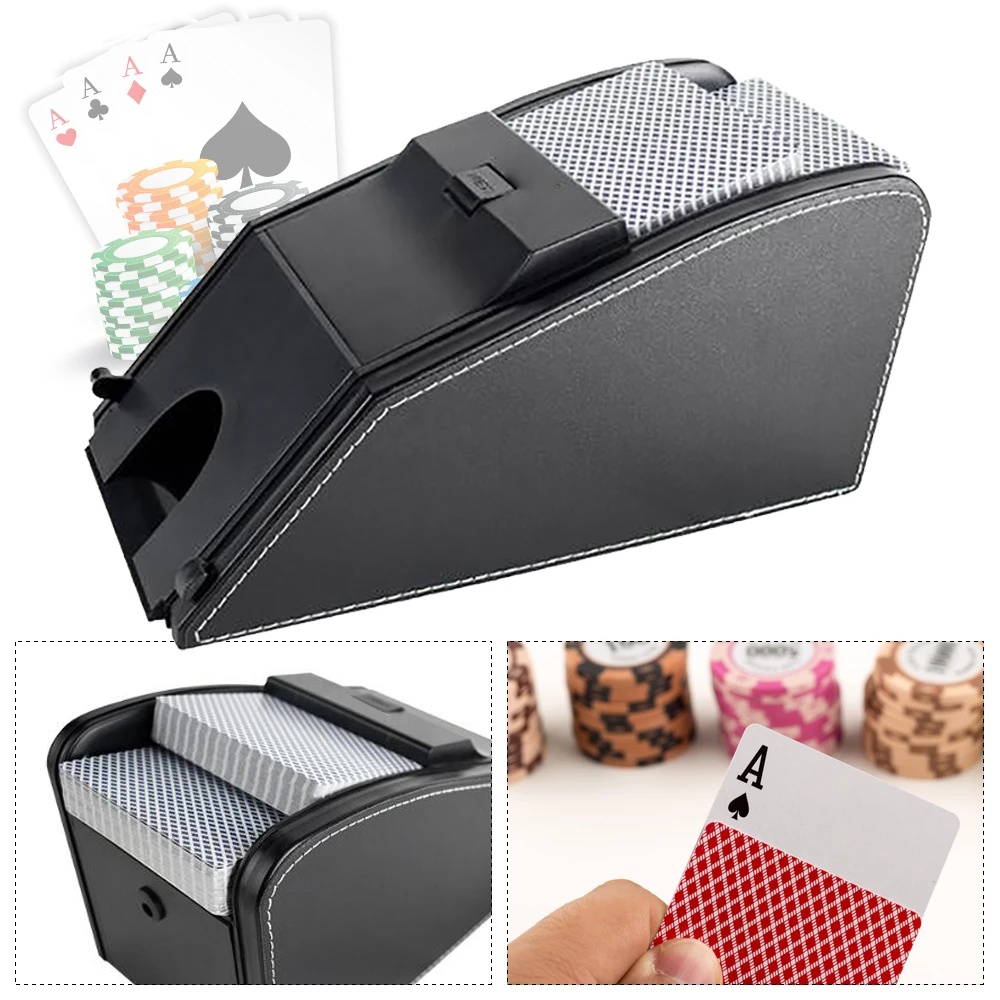 Automatic Card Shuffler Poker Shuffle Machine For Cards 1/2 Decks Of Card Easy System Casino Card Shuffler