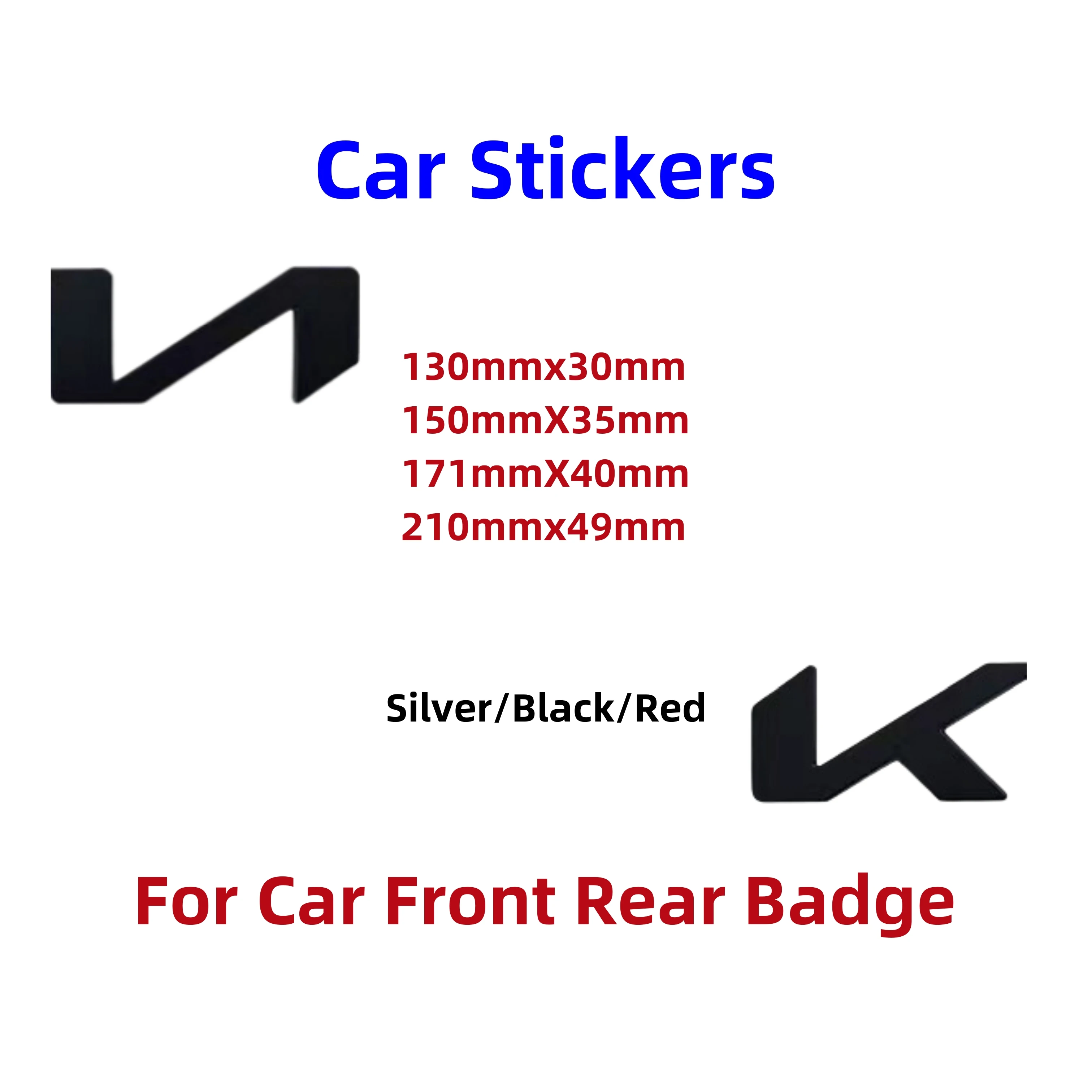 

1Pcs Emblem Logo Sticker Front Grille Hood Bonnet Logo Rear Trunk Badge For Sportage Rio Ceed Stinger Stonic Niro K3 Accessories