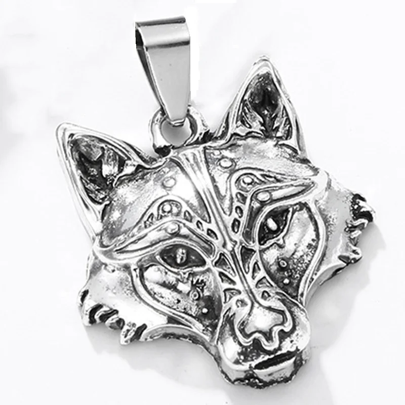 DIY Designer Creative Viking Wolf Head Pendants Necklace Charms For Jewelry Making Findings Component Wholesale Dropshipping