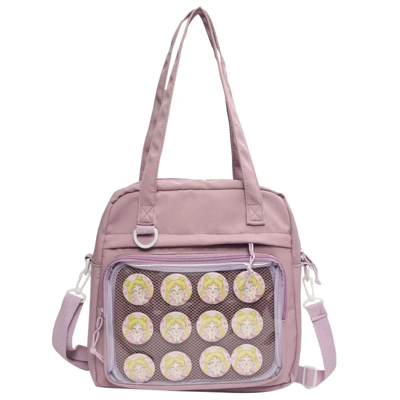 Borsa JK per scuola superiore giapponese donna Kawaii Itabag con badge borsa a tracolla per piatto espositore borse e borsette da donna Ita Bag Bolso