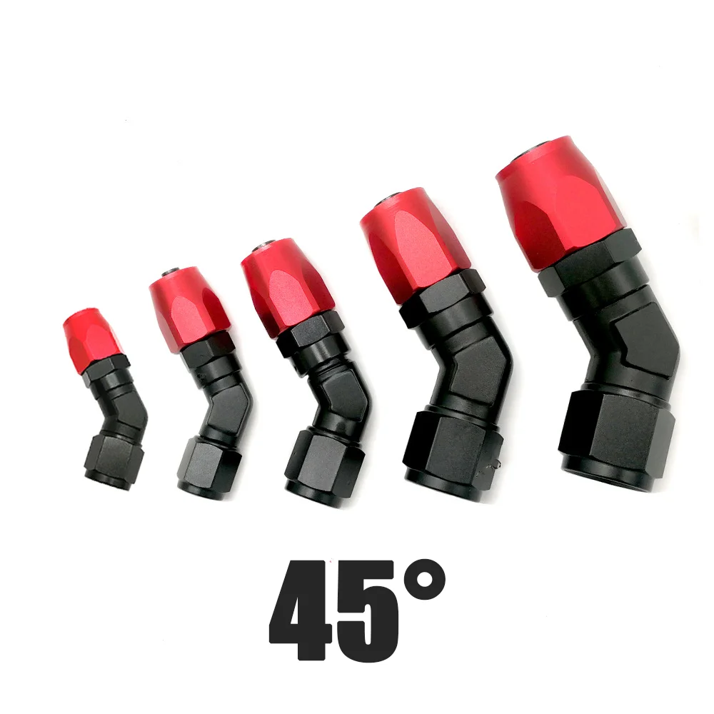 Automotive Modification Forging Engine Oil Radiator Oil Cooled Pipe Aluminum Alloy Leak Proof Joint AN4-AN16 Black Red