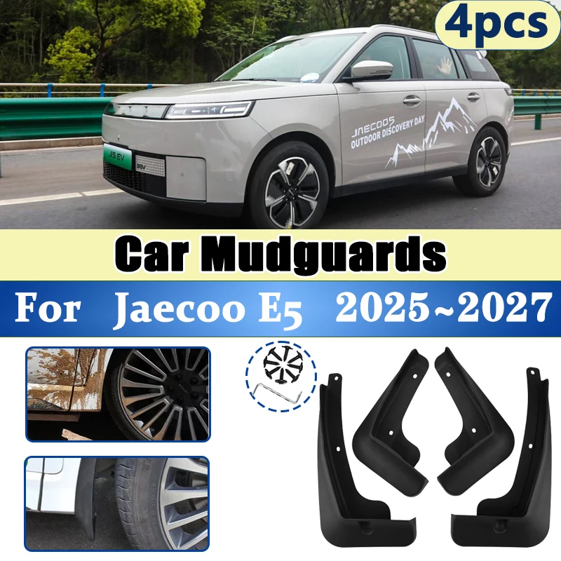 

Аксессуары для Jaecoo E5 J5 5 EV 2025 2026 2027 4 шт. Автомобильные брызговики Брызговики Переднее и заднее крыло Автомобильные аксессуары