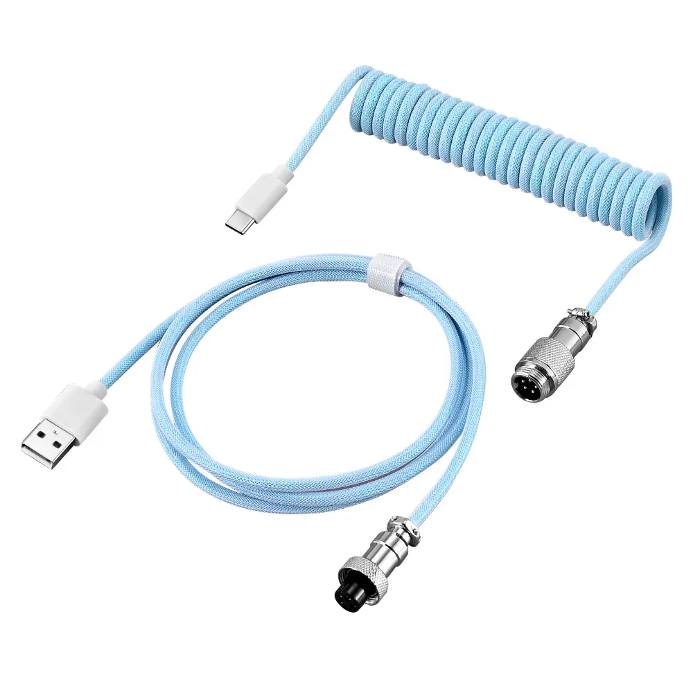 USB Port a Mechanical Keyboard Coiled Cable Coiled Design USB a To Type C Mechanical Keyboard Type C USB Cable