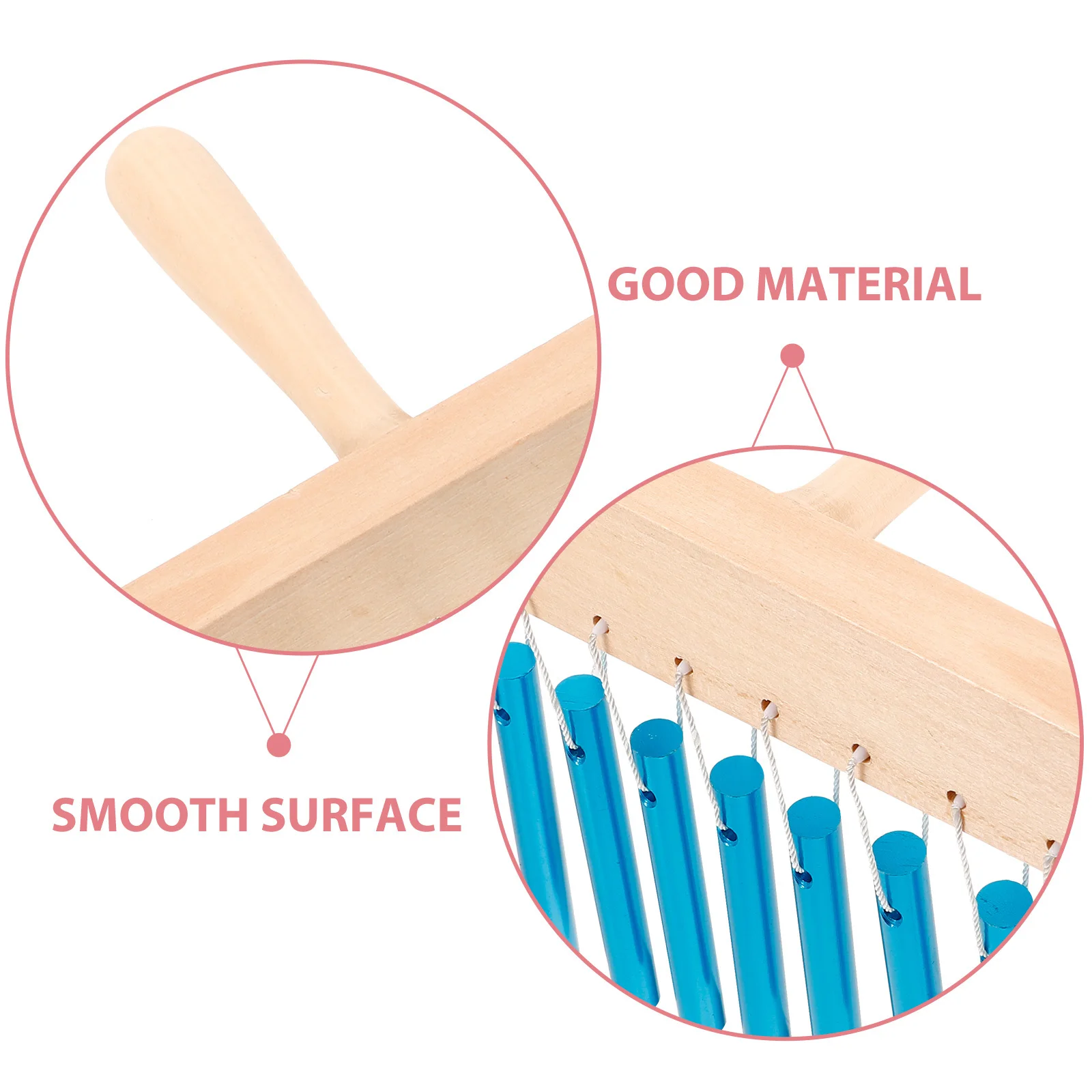 

8-Tone Wind Chime Stainless Steel Wood Percussion Instrument For Kids Beginners Single Row Musical Instrument Garden Decor