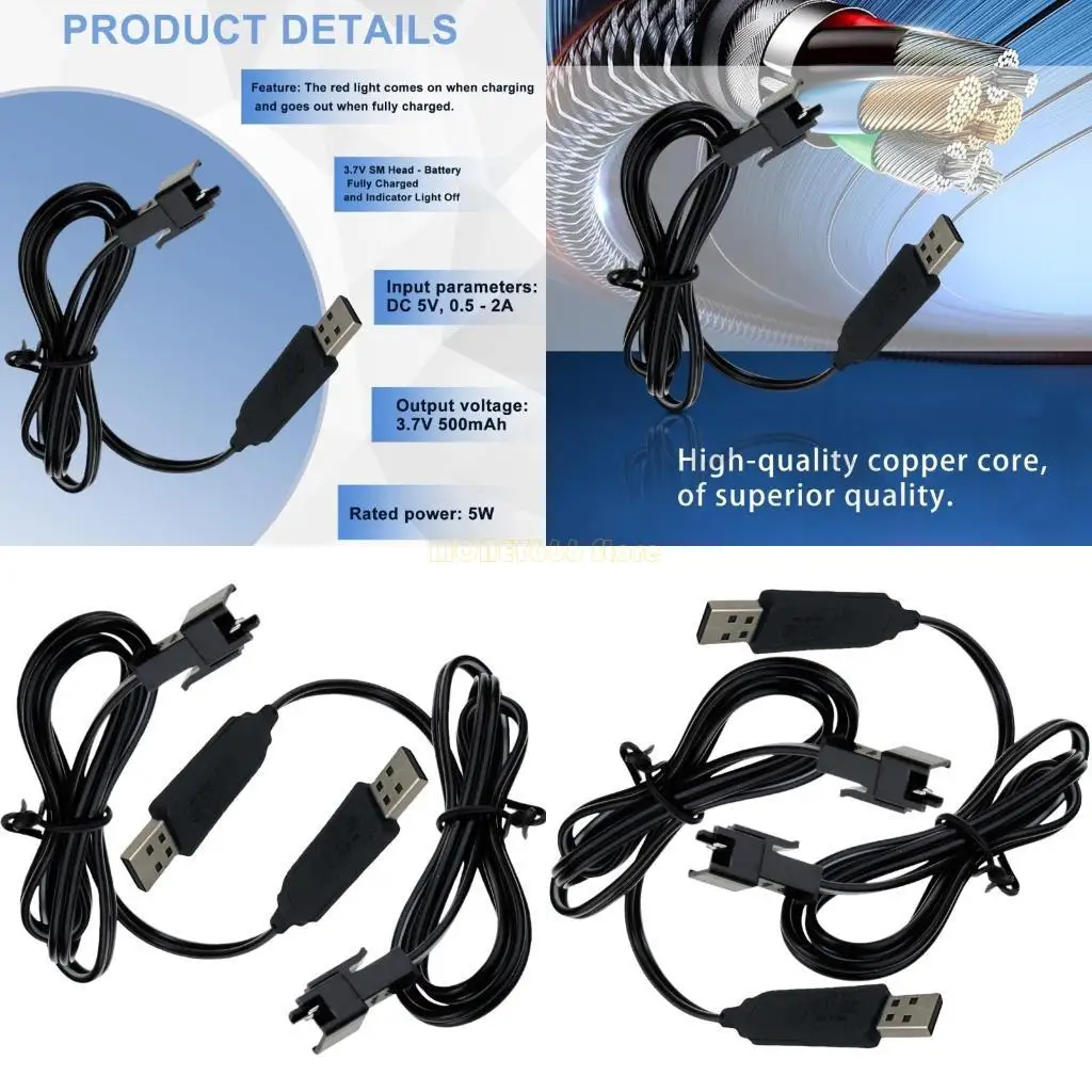 كابل شاحن USB F62C لـ 3.7 فولت الليثيوم شاحن البطارية SM2.0-2p إلى الأمام للسيارة