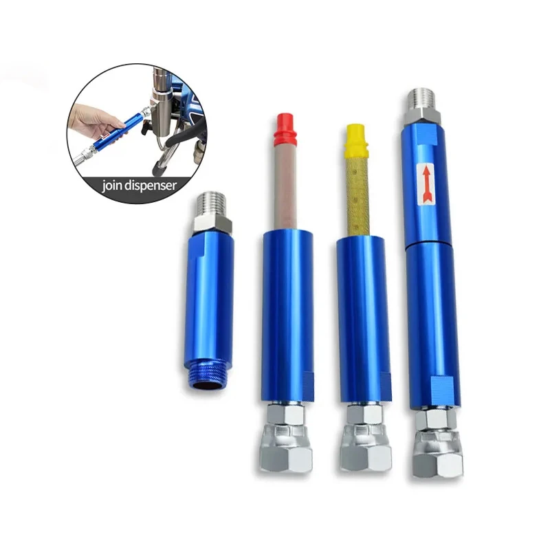 Blue belt with two connector adapters, airless spray gun accessories, color airless spray machine filter