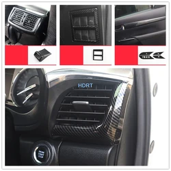 Car Styling Steering Wheel Gear Shift Window Control Panel Air Vent Outlet Carbon Fibre Interior For Toyota Hilux/Rocco 2024 +