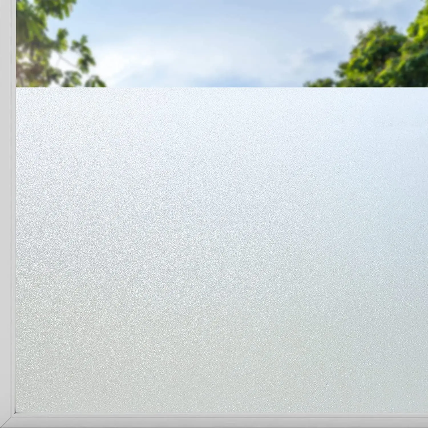 Matte Pure Window Privacy Film Frosted Glass Opaque Sun Blocking Covering Selbstklebende Vinyl-Aufkleber für die Badezimmerdekoration