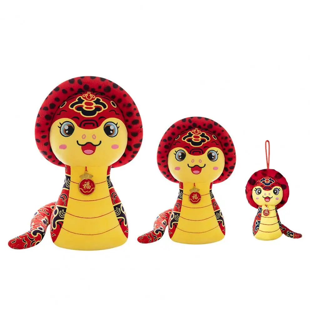 Ornamento serpente da tavolo Peluche serpente zodiacale cinese Anno della bambola mascotte per l'arredamento dell'home office Regalo di peluche per il nuovo anno