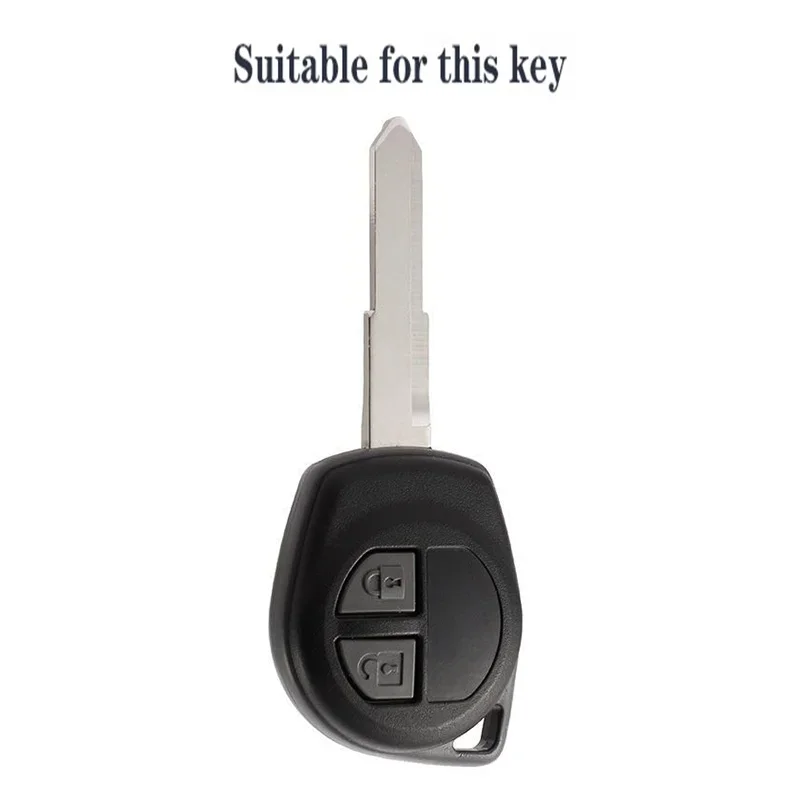 2 Buttons Silicone Car Key Cover Bag Shell Case Keychain Protector for Suzuki Swift Ignis Vitara Liana Ciaz Baleno Accessories