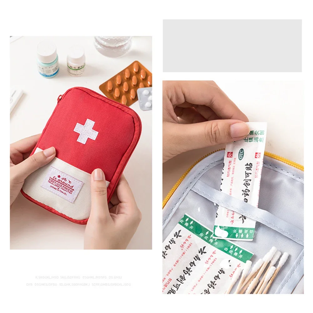 Portable First Aid Medical Kit Travel Outdoor Camping Useful Mini Medicine Storage Bag Camping Emergency Survival Bag Pill Case