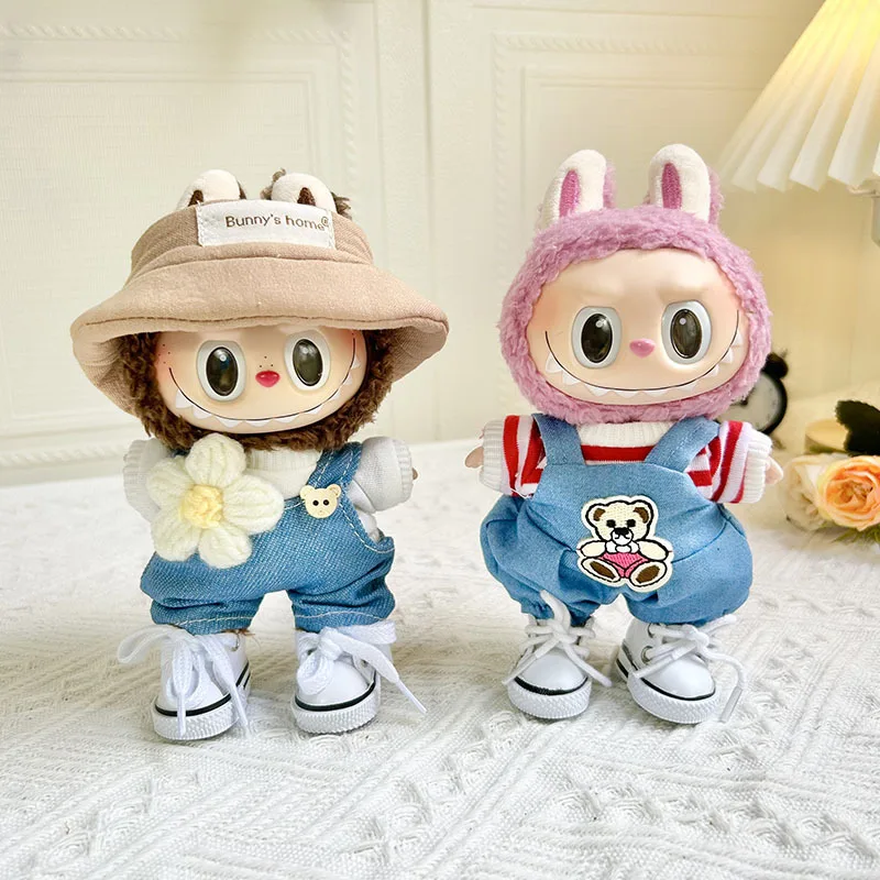 

17cm Labubu Cute Mini Plush Doll'S Clothes 5 Styles Outfit Accessories Clothing Diy Kid Gift Kawaii Doll Clothes Girl Toys