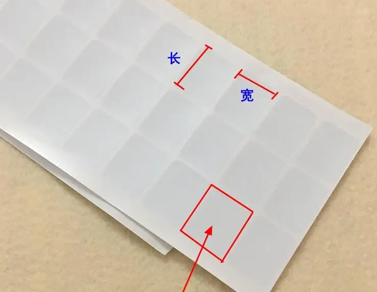 W7313 Anti-Scratch Rectangular Shaped Watch Glass Protection Film Watch Crystal Protective Films 10PCS/Sheet