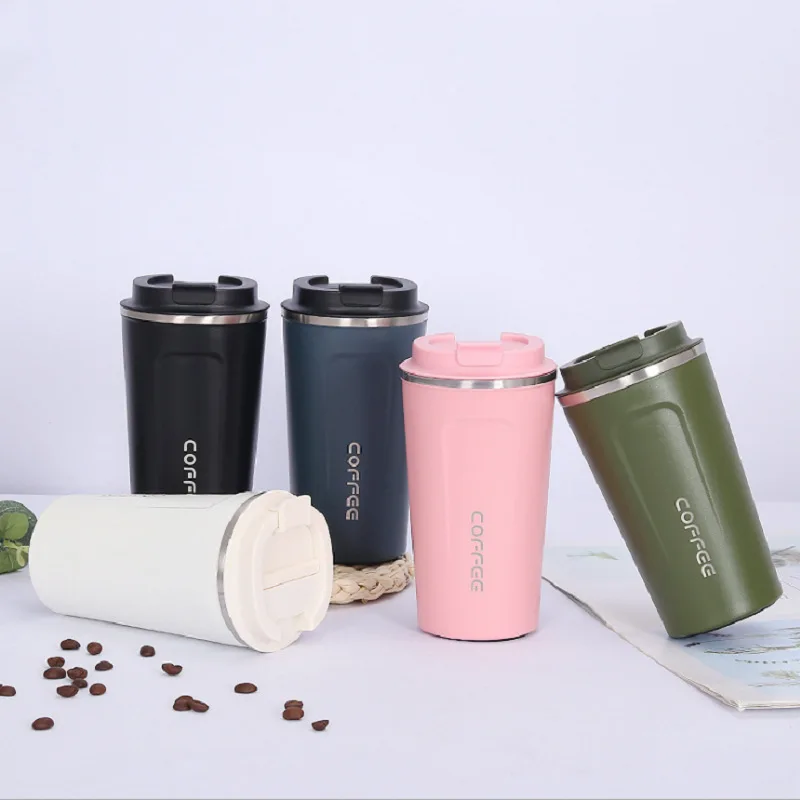 

380/510ML Stainless Steel Coffee Mug Portable Tumbler Vacuum Flasks Car Thermal Cup Keeps Cold and Heat Thermal Mug Coffee Cup