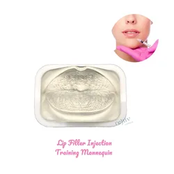 Relleno de labios transparente, maniquí de inyección, práctica de tatuaje, práctica de maquillaje de labios, modelo de labio estimulado realista