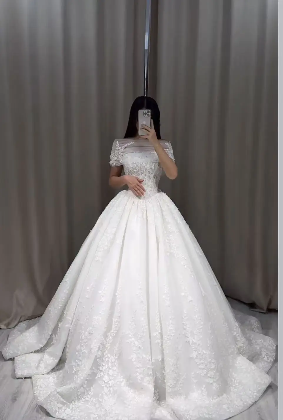 Jane Eyre fuera del hombro preciosos apliques de encaje de tul Vestido de novia hecho a medida 2025 Vestido de baile Vestido de novia