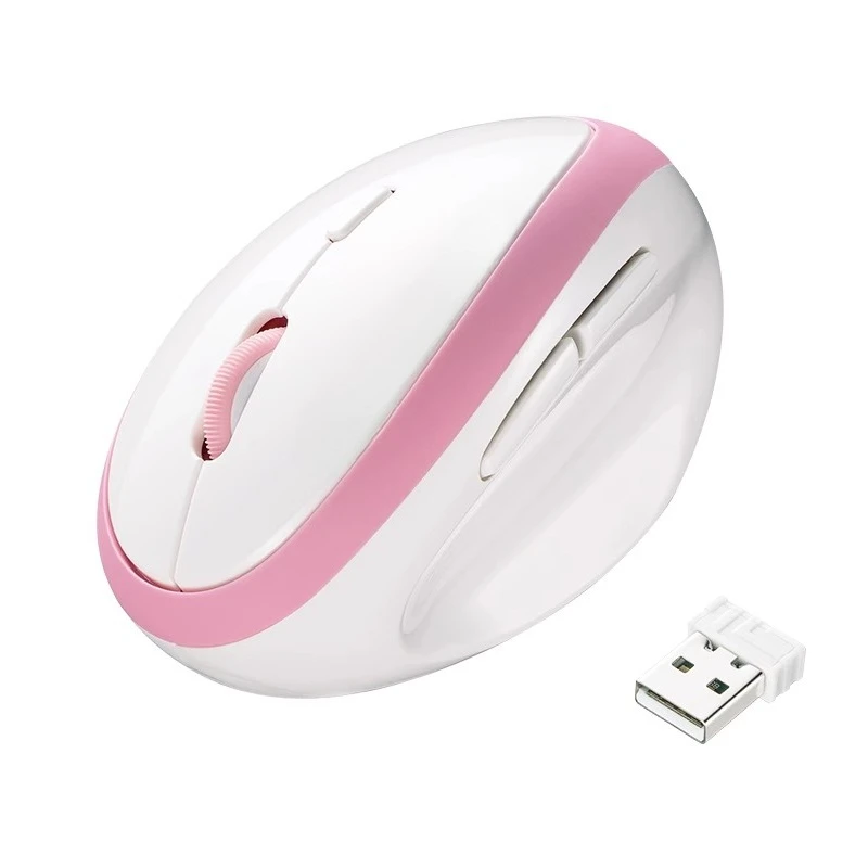 

White/black mouse Small male and female vertical grip Ergonomic computer Office general purpose