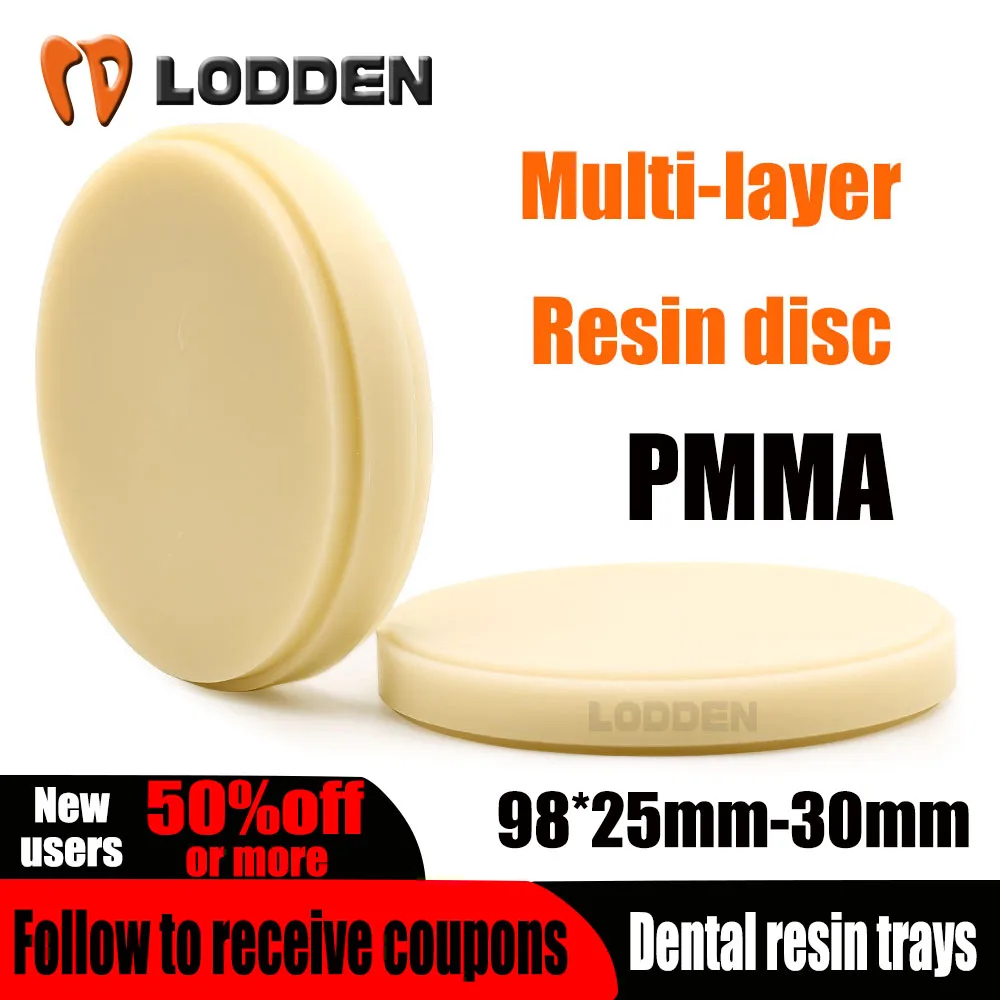 

LODDEN Multilayer PMMA 98MM Dental Laboratory Material CAD/CAM Open Milling System PMMA Dental Material Prosthesis Material