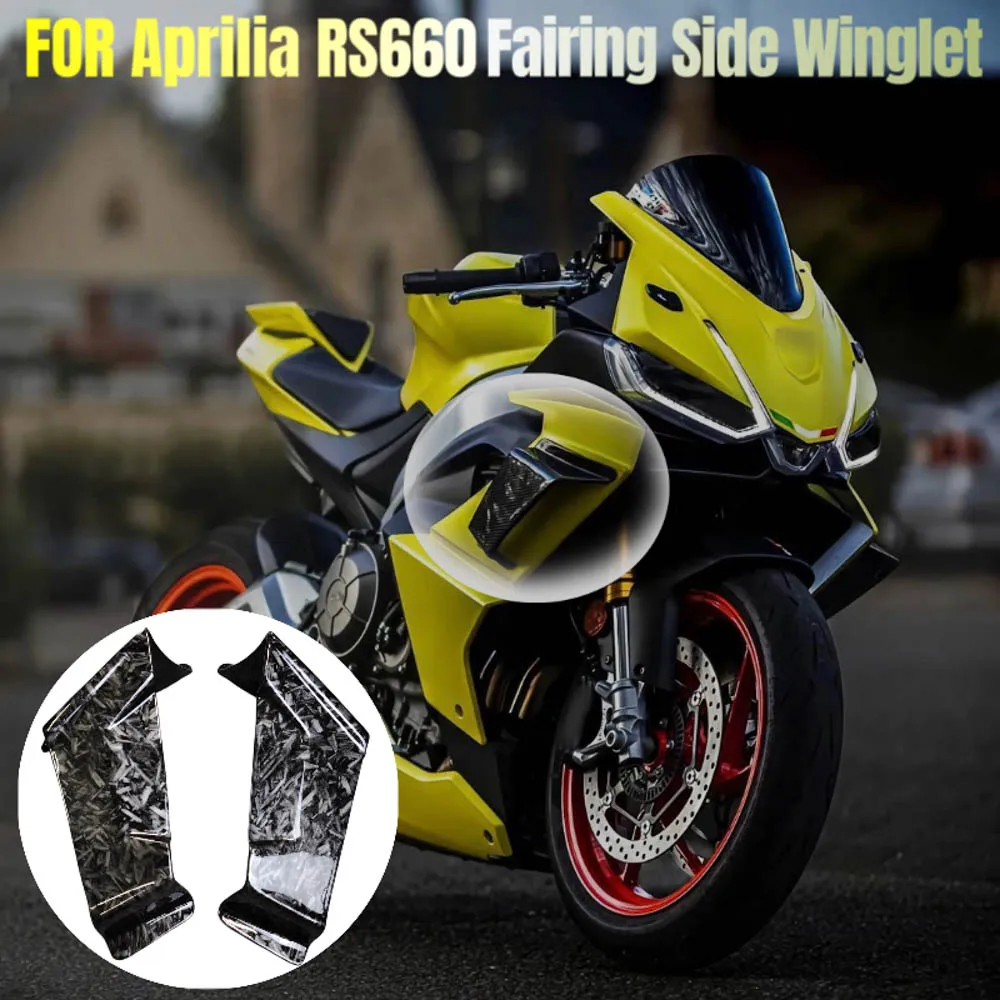 

New RS660 Front Spoiler Fxed Wind Winglets For Aprilia Tuono 660 2021 2022 2023 Motorcycle Winglet Aerodynamic Wing Kit Spoilers