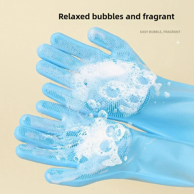 Pet Grooming Cleaning Gloves Dog Cat Bathing Shampoo Glove Scrubber Magic Dishwashing Cleanner Sponge Silicon Hair Removal fast view 4