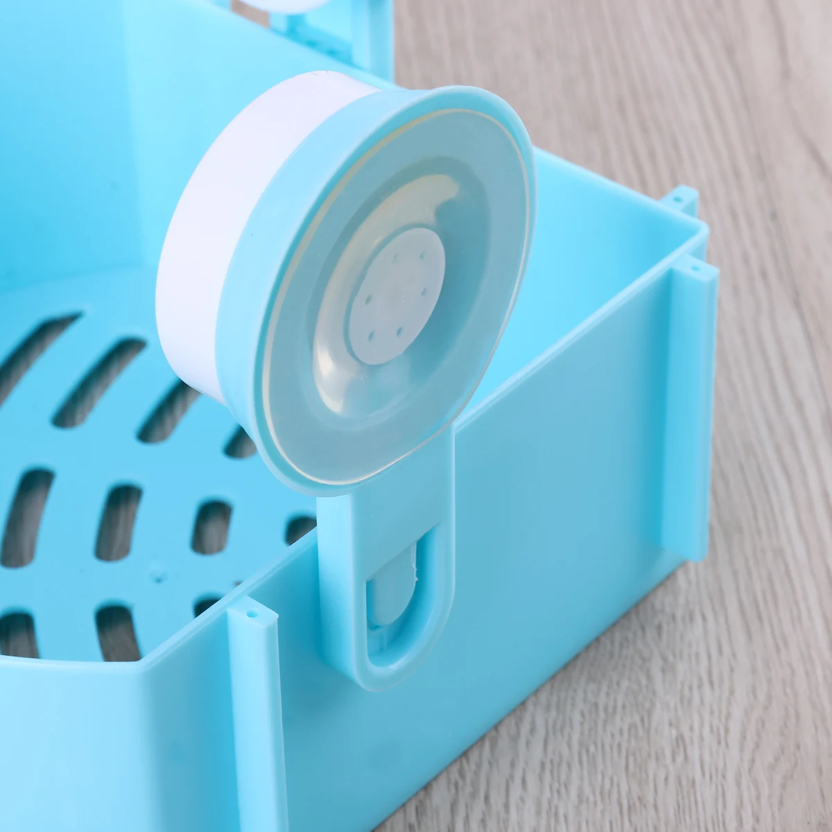 

1pcs Suction Cup Storage Rack 16 9x16 9x7 4cm Blue ABS Bathroom Corner Shower Shelf Wall Hanging Non Damage Double Sucker Smooth