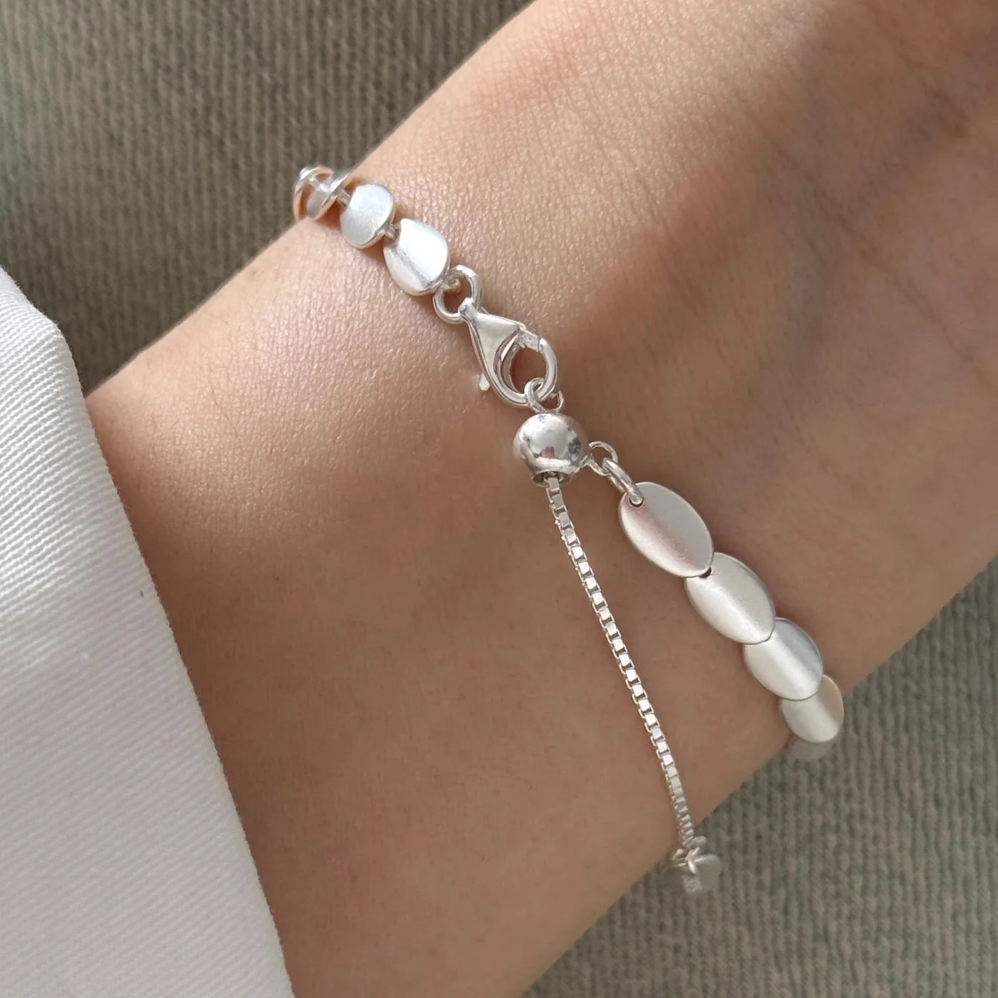 100% Solid 925 Sterling Silver Retro Bracelet for Women Men Vintage Handmade Shinning Balls Bracelet Birthday Gift
