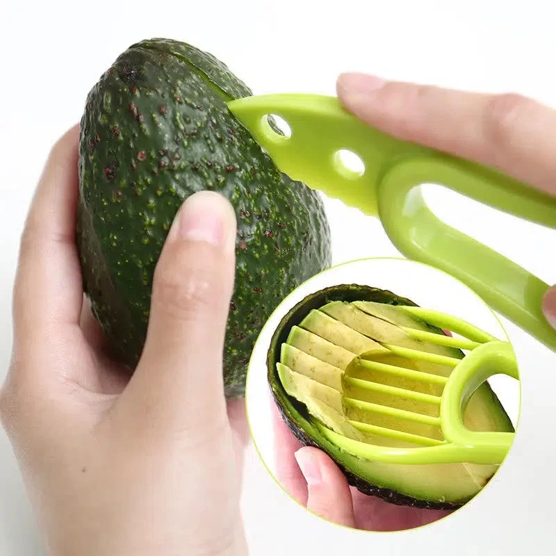 

3 in1 Avocado Diced Corer,Kiwi Splitter,Avocado Special Knife,Fruit Slicer,Peeling,Slicing Tool Outdoor Home Kitchen Accessories