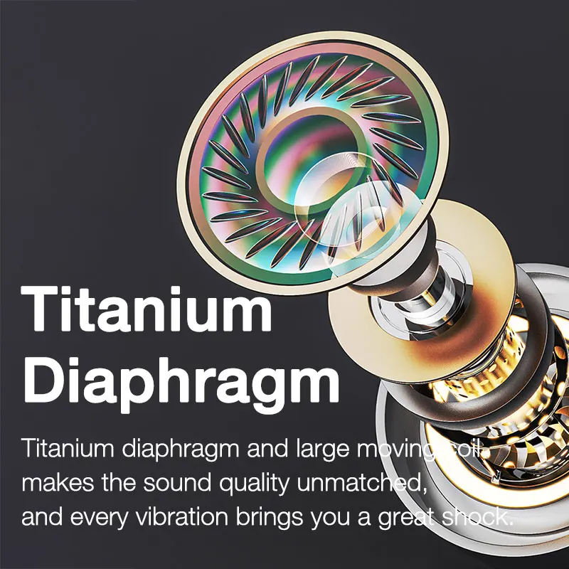 سماعات رأس رياضية سلكية من EARDECO-Bass مع ميكروفون ، سماعات أذن ستيريو داخل الأذن ، سماعة رأس عالية الجودة ، سماعات أذن HiFi