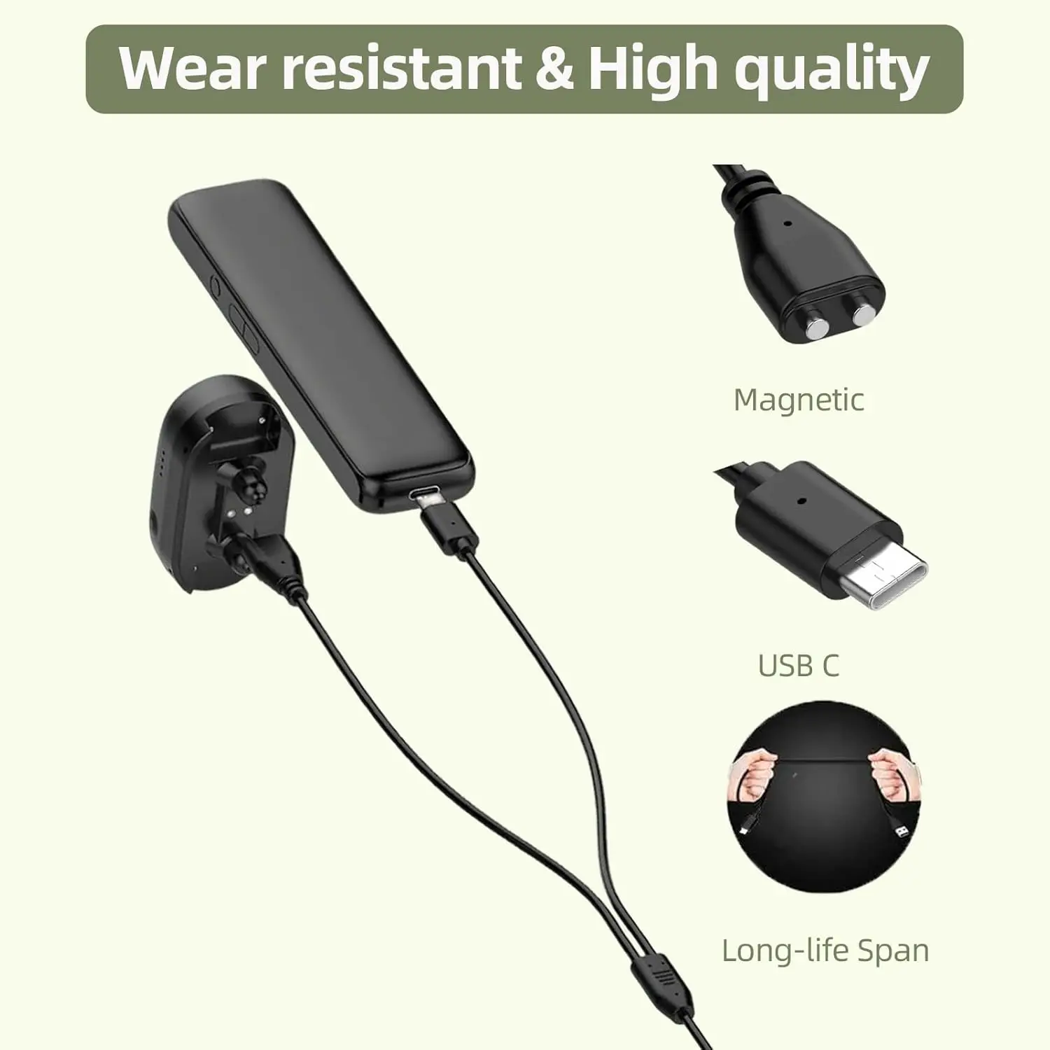 Dog Shock Collar Charger Replacement for Jugbow/Delupet/Yawpet Training Collar,2-in-1 USB C and Magnetic Charging Cable for Dog