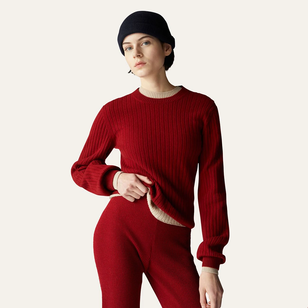 NIGO LP Women's Autumn And Winter Solid Color Round Neck Pullover Cashmere Long Sleeve Casual Fit Knitted Sweater #nigo61168