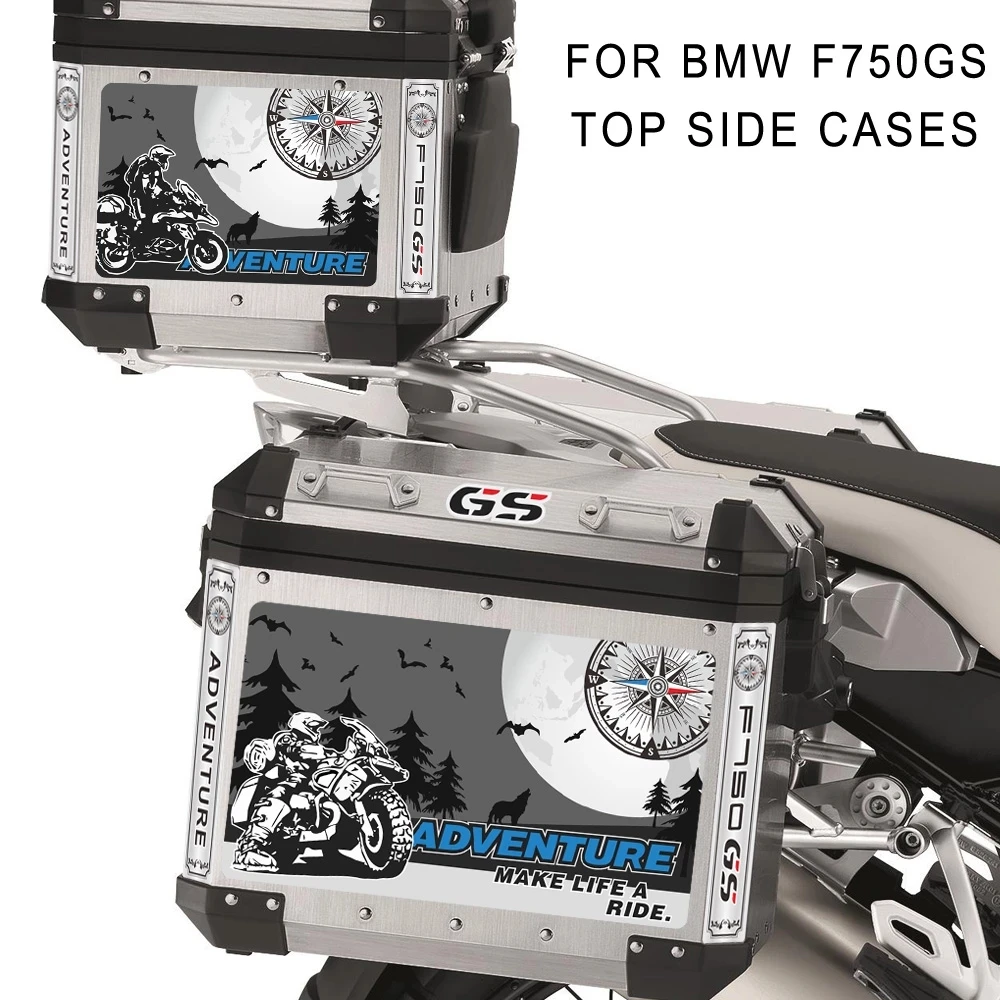 

For BMW F750GS F750 F 750 ADV GS Adventure Motorcycle Tail Top Side Box cases panniers Luggage Aluminium Stickers Decals ﻿