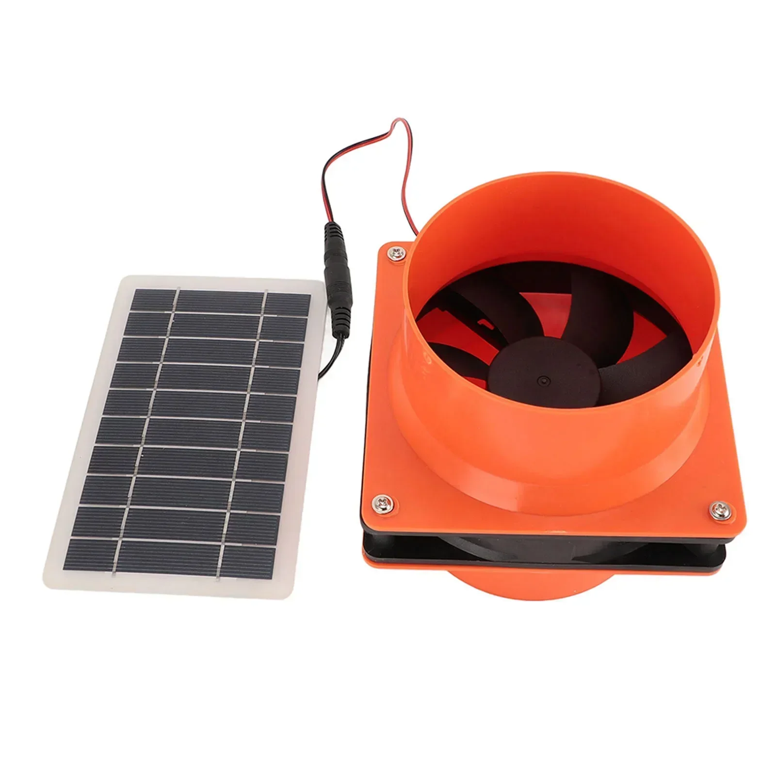 12V Solar Panel Electric 4-inch Straight 130CFM Silent Exhaust Fan For Yacht Weatherproof And Sturdy For Houses Chicken Coops