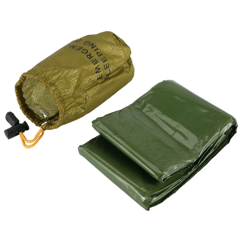 

Emergency Sleeping Bag Outdoor Survival Sleeping Bag PE Aluminum Film Thermal Blanket For Outdoor Camping Adventure