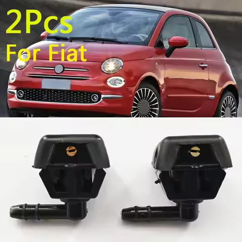2Pcs For Fiat Qubo Fiorino 500 Punto Ducatoo Panda For Citroen Nemo For Peugeot Bipper Car Front Windscreen Washer Nozzle Jets