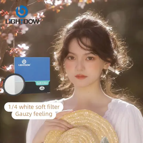 Lightdow White Soft Lens Filter 1/4 Fit Filter Size 49 52 55 58 62 67 72 77 82 mm for Camera Canon Nikon Sony Fuji Camera Lens