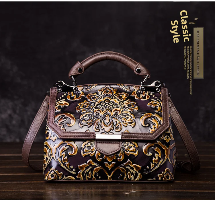 

Винтажная сумка через плечо из кожи лотоса, женская сумка через плечо, круглая сумка в виде ape, повседневная однослойная сумка из воловьей кожи