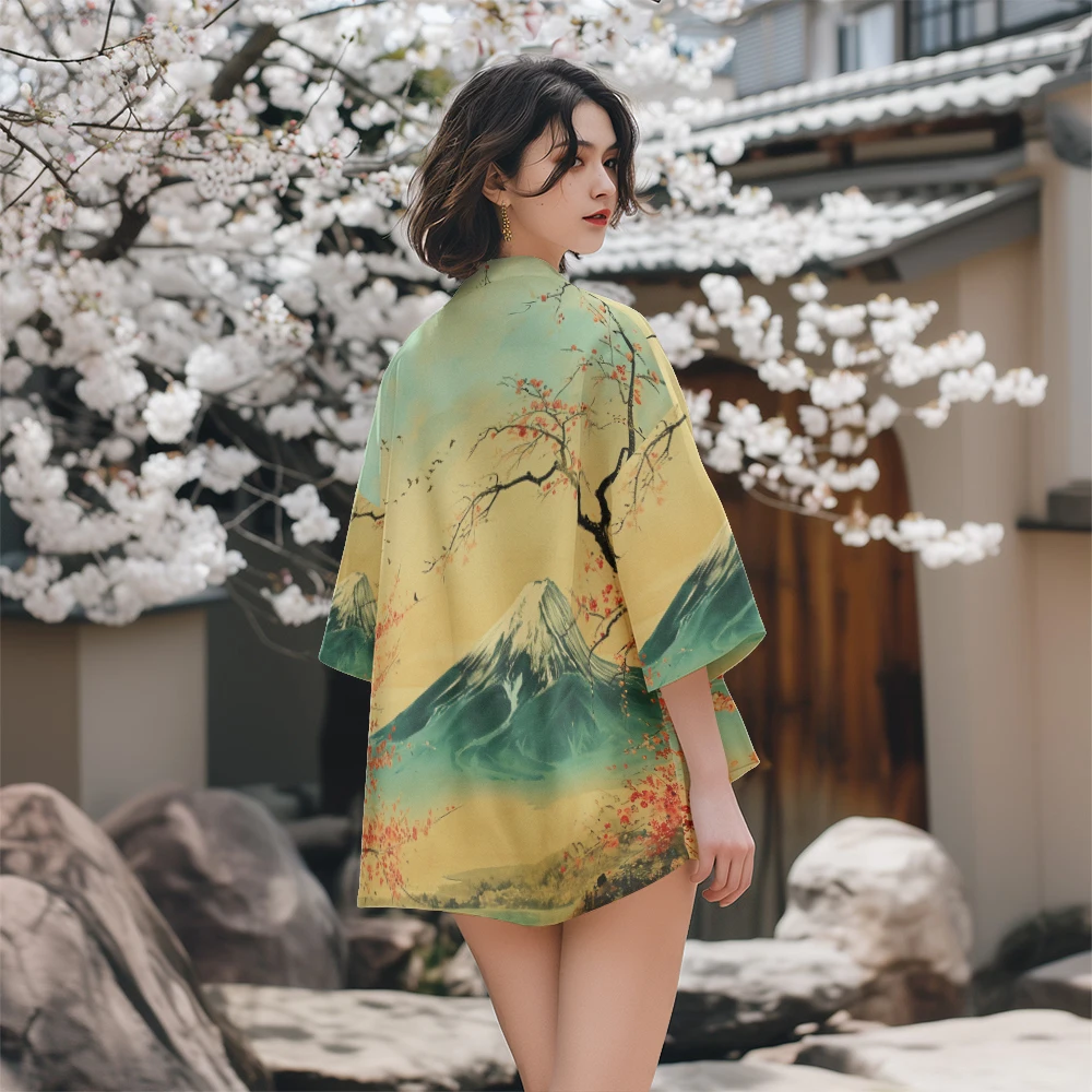 Summer Samurai Kimono Cosplay Stylish Floral Haori Streetwear Kimono Men Retro Yukata Japanese Fashion Cardigan Robe Hot Sale