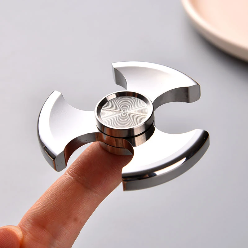 Fidget Spinner de acero inoxidable para aliviar el estrés, juguetes para autismo, TDAH, terapia de ansiedad, Gadgets EDC, cosas geniales para niños