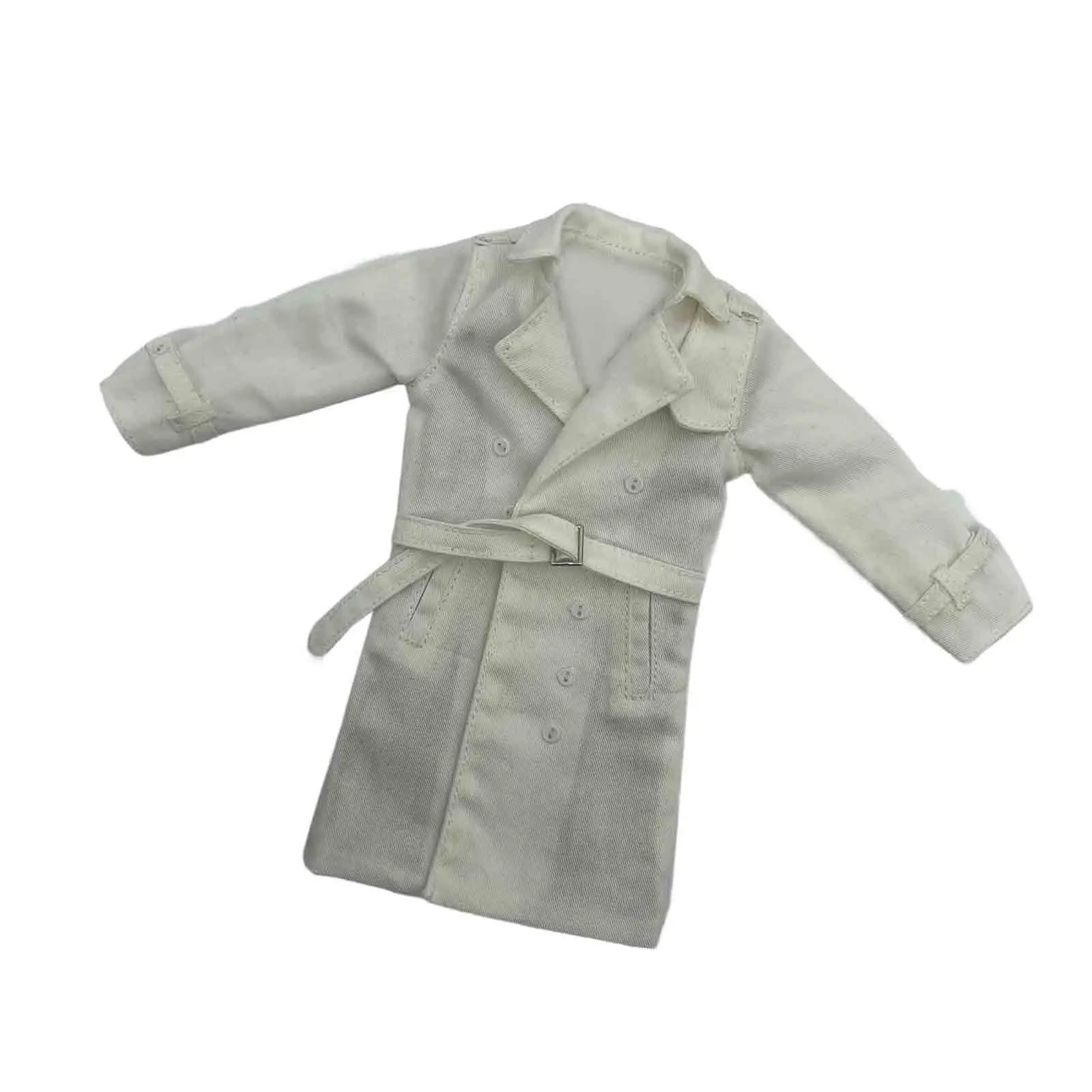 Fashion 1/6 Trench Coat, Handmade Doll Clothes Overcoat, Miniature Clothing for 12